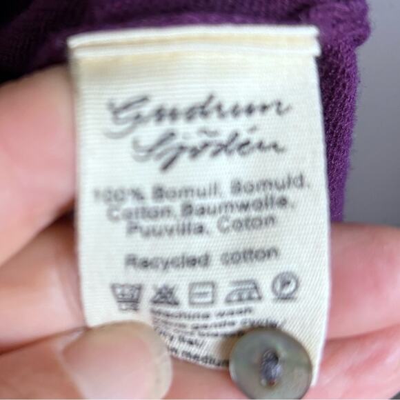 Gudrun Sjoden dress small purple long sleeve folk art Scandinavian comfy artsy - Picture 9 of 9